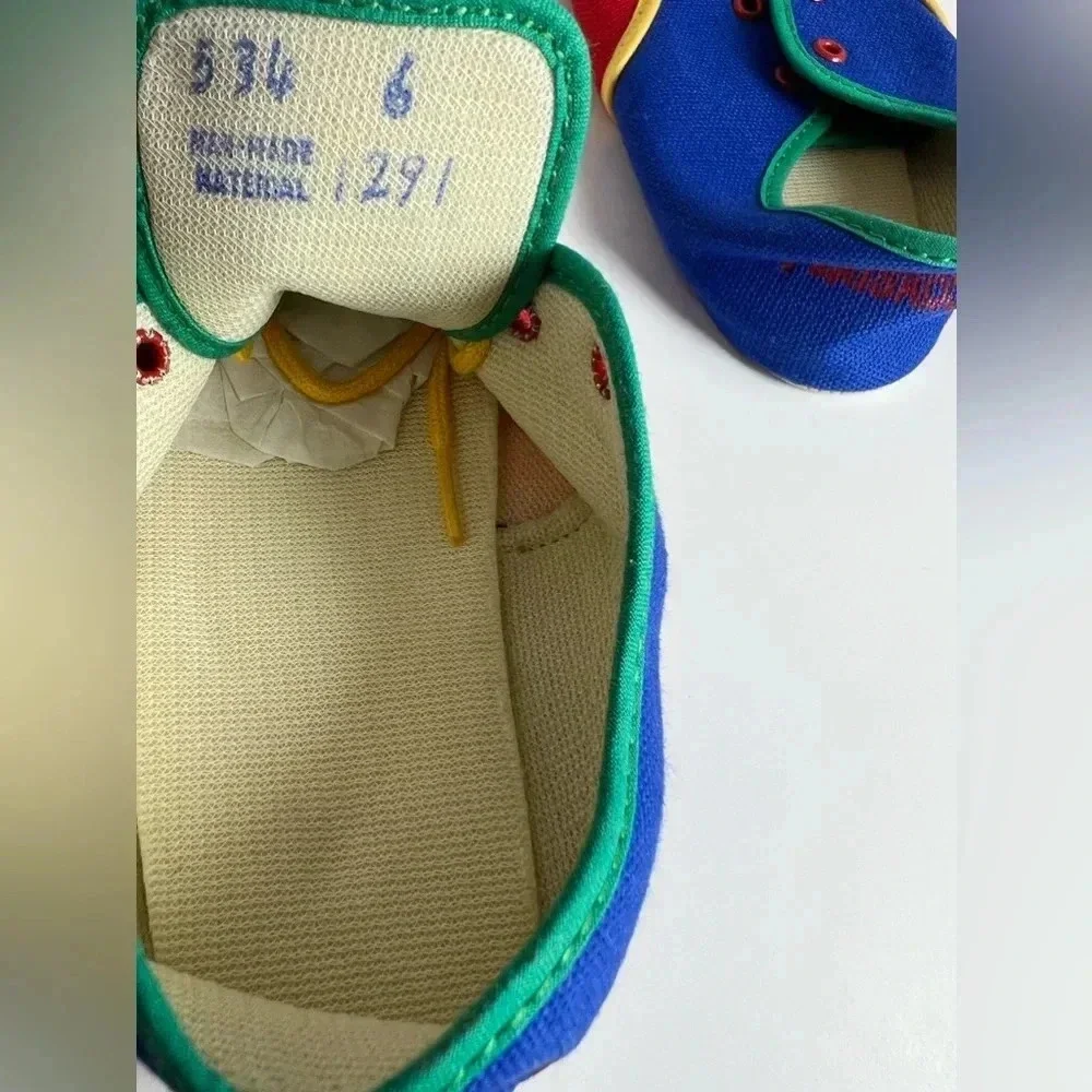 Vintage Playskool Crib Shoes Red, Blue, Green, Yellow